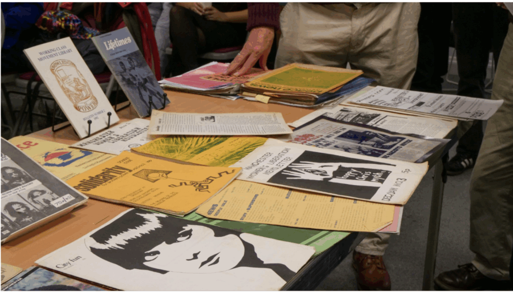 Another photo of, 'People's Papers' on a table. 